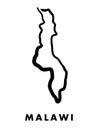 Malawi map outline