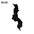 Malawi political map of administrative divisions