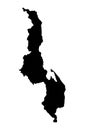 Malawi Silhouette Map