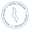 Malawi vector map sticker.