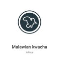 Malawian kwacha vector icon on white background. Flat vector malawian kwacha icon symbol sign from modern africa collection for