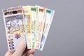 Malawian money on gray background Royalty Free Stock Photo