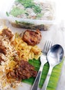 Malay ethnic food takeout Royalty Free Stock Photo