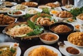 Malay food during buffet in hotel