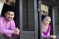 Malay muslim couple smile Royalty Free Stock Photo