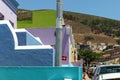 Malay Quarter, Bo-Kaap, Cape Town, South Africa. Historical area of brightly painted houses in the city centre