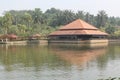 Malay style building on lake