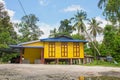 A Malay style village house in Malaysia commonly seen in the state of Johor ad Malacca Royalty Free Stock Photo