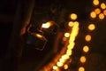 Malay tradition kerosene oil lamp or pelita selective focus Royalty Free Stock Photo