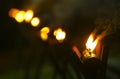 Malay tradition oil lamp or pelita selective focus Royalty Free Stock Photo