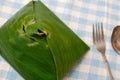 Malay traditional food in banana leaf Royalty Free Stock Photo