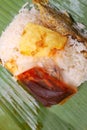 Malay traditional food in banana leaf Royalty Free Stock Photo