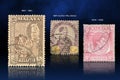 Malaya stamps Royalty Free Stock Photo