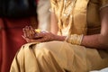 Malayalee bride at a wedding ceremony Royalty Free Stock Photo