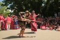 Malaybalay City, Philippines - ethnic tribal groups in Bukidnon join in a community street dance during the Kaamulan Festival.