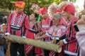 Malaybalay City, Philippines - Talaandig tribe in costume at the annual Kaamulan Festival street parade in Bukidnon.