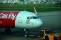 Malaysia airline Air Asia Airbus plane at Ho Chi Minh airport Vietnam Royalty Free Stock Photo