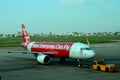 Malaysia airline Air Asia Airbus plane at Ho Chi Minh airport Vietnam Royalty Free Stock Photo