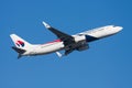 Malaysia Airlines Boeing 737-800 9M-MSE passenger plane departure and take off at Hong Kong Chek Lap Kok Airport Royalty Free Stock Photo