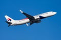 Malaysia Airlines Boeing 737-800 9M-MSE passenger plane departure and take off at Hong Kong Chek Lap Kok Airport Royalty Free Stock Photo