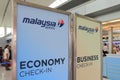 Malaysia Airlines check in counter