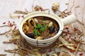 Malaysia bak kut teh, traditional chinese herbal pork ribs soup Royalty Free Stock Photo