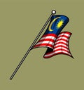 malaysia cartoon flag