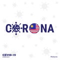 Malaysia Coronavirus Typography. COVID-19 country banner