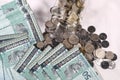 Malaysia Currency MYR: Stack of Ringgit Malaysia bank note. Royalty Free Stock Photo