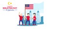 malaysia day banner and poster vector illustration