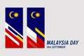 Malaysia Day on 16 September vector illustration. Suitable for greeting card, poster and banner