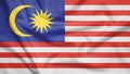 Malaysia flag with fabric texture Royalty Free Stock Photo