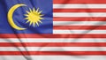 Malaysia flag with fabric texture