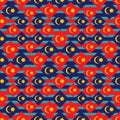 Malaysia flag ketupat silhouette seamless pattern