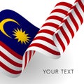 Malaysia flag. Patriotic design. Vector.