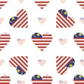 Malaysia flag patriotic seamless pattern.