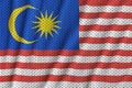 Malaysia flag printed on a polyester nylon sportswear mesh fabri Royalty Free Stock Photo