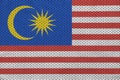 Malaysia flag printed on a polyester nylon sportswear mesh fabri Royalty Free Stock Photo