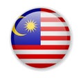 Malaysia flag round bright icon on a white background Royalty Free Stock Photo