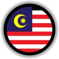 Malaysia flag round shape Vectors Royalty Free Stock Photo