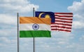 Malaysia and India flag