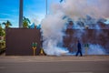 Malaysia. Kota Baru 15 may 2014. Man is cleaning Royalty Free Stock Photo