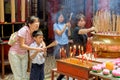 Malaysia, in Kuala Lumpur during Chinese new year in the Sin Sze Si Ya Temple Royalty Free Stock Photo