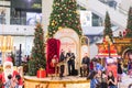 Malaysia, Kuala Lumpur - 2017 December 07: Pavilion shopping mall decorated for Christmas and New 2018 Year Royalty Free Stock Photo