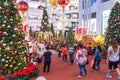 Malaysia, Kuala Lumpur - 2017 December 07: Pavilion shopping mall decorated for Christmas and New 2018 Year Royalty Free Stock Photo
