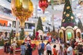 Malaysia, Kuala Lumpur - 2017 December 07: Pavilion shopping mall decorated for Christmas and New 2018 Year Royalty Free Stock Photo