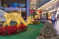 Malaysia, Kuala Lumpur - 2017 December 07: Pavilion shopping mall decorated for Christmas and New 2018 Year Royalty Free Stock Photo