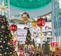 Malaysia, Kuala Lumpur - 2017 December 07: Pavilion shopping mall decorated for Christmas and New 2018 Year Royalty Free Stock Photo