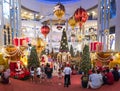 Malaysia, Kuala Lumpur - 2017 December 07: Pavilion shopping mall decorated for Christmas and New 2018 Year Royalty Free Stock Photo