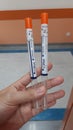 MALAYSIA, Kuala Lumpur. May 5th, 2020. Health care worker holding 2 swab sample for COVID-19 Coronavirus test kit.